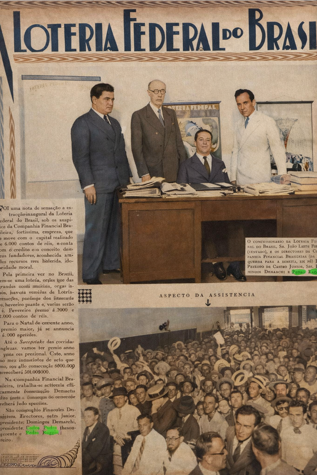 Anúncio da Loteria Federal - Grupo Peixoto de Castro